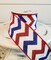 2.5&#x22;x10YD Glitter Chevron on Faux Royal Wired Ribbon - Sparkle with Patriotic Flair-RGC12367J